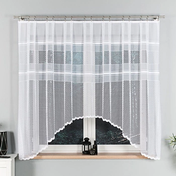 Firanka gotowa żakardowa KORINO / 310x160cm / kolor biały