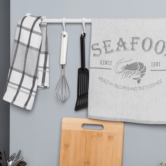 KRATI Ścierka kuchenna, rozmiar 50x70cm, kolor szary 001