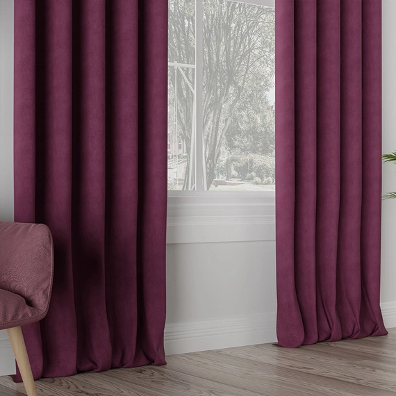 Tkanina zasłonowa MILAS / wysokość 290cm / kolor 028 (purpurowy)
