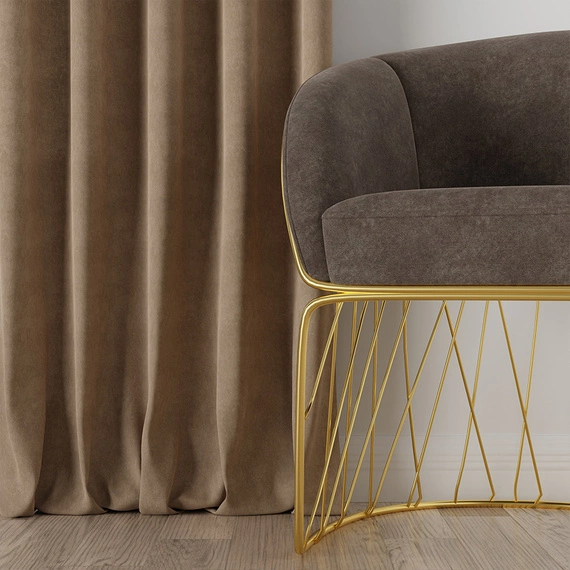 Tkanina zasłonowa MILAS / wysokość 300cm / kolor 007 (kakao)