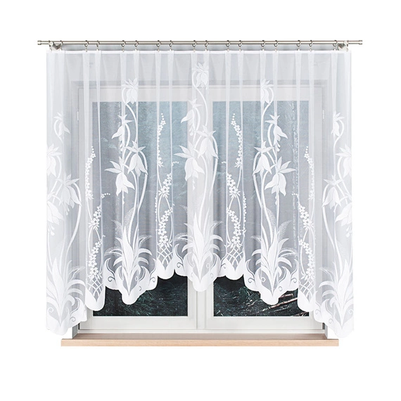 Firanka gotowa żakardowa ANETA / 310x160cm / kolor biały