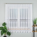 Firanka haftowana z aplikacją na metry 122795 / kolor biały / wysokość 180cm
