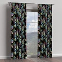 Tkanina zasłonowa w liście, czarna TUKANY 102 - 150cm