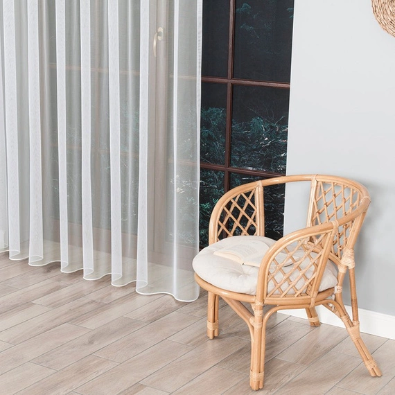 Firanka tiulowa z obciążnikiem, TULGREK kolor kremowy - kupon 300x315cm