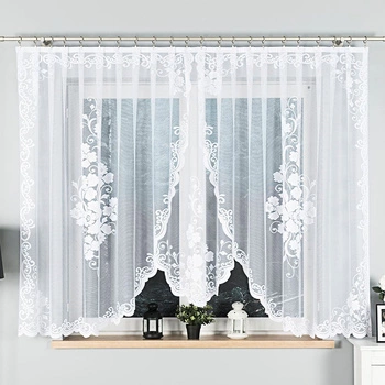 Firanka gotowa żakardowa FUKSJA / 400x160cm / kolor biały