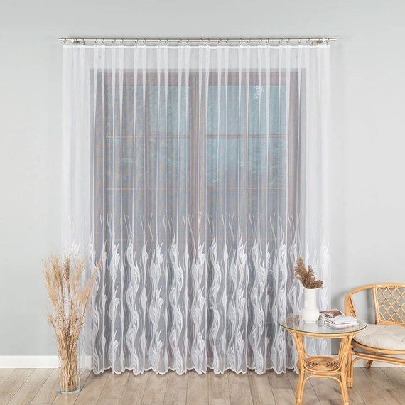 Firanka żakardowa na metry 002599 / kolor biały / wysokość 250cm