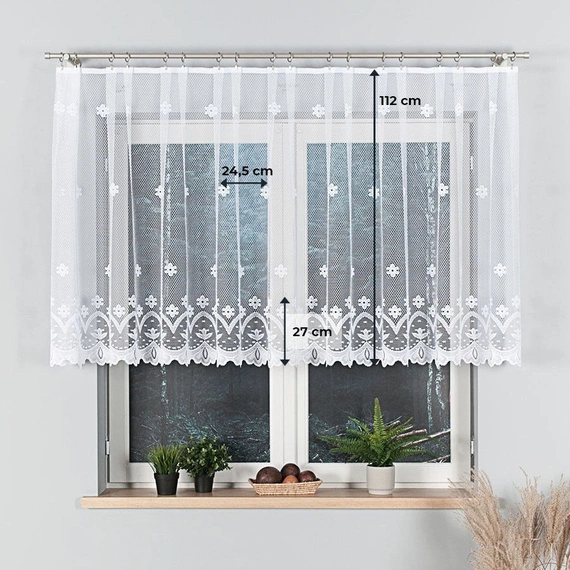 Firanka żakardowa w metrażu 004421 - wysokość 110cm