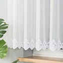 Firanka haftowana na metry 123592 / kolor biały / wysokość 150cm