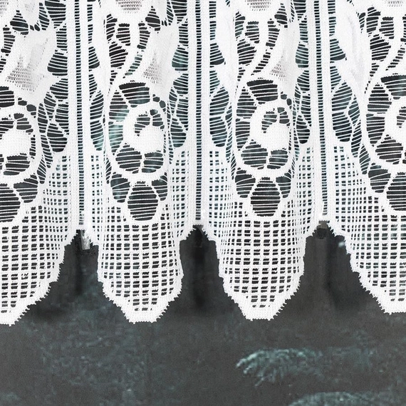 Zazdroska żakardowa 320630 / kolor biały / wysokość 50cm