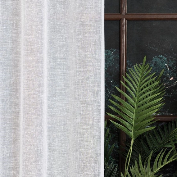 Firanka fantazyjna 000559 / kolor biały z błyskiem / wysokość 330cm