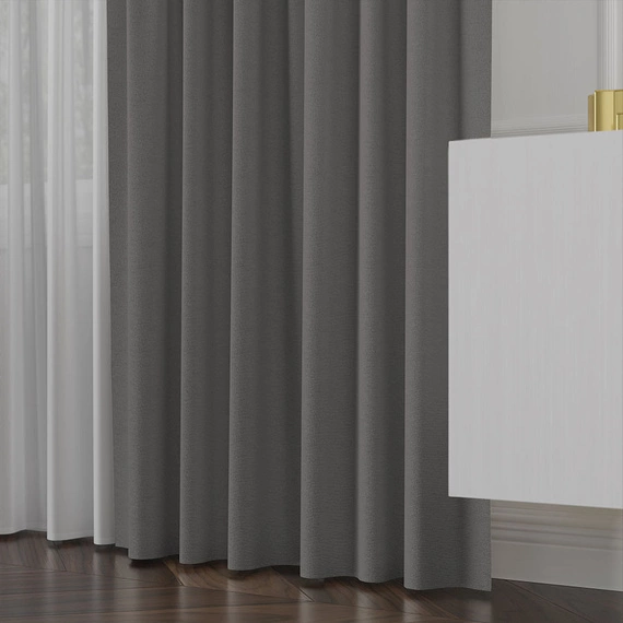 Tkanina zasłonowa na metry Lukrecja / wysokość 310cm / kolor 015 chłodny szary