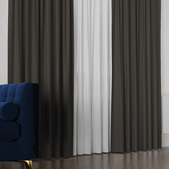 Tkanina zasłonowa na metry Lukrecja / wysokość 310cm / kolor 032 ciemnoszary