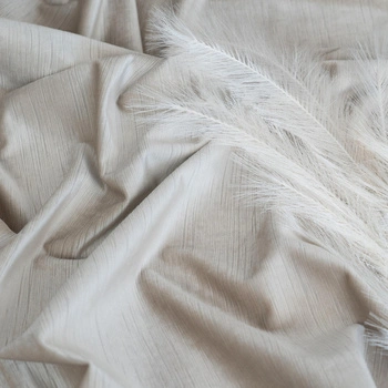 Tkanina zasłonowa VELVET EDEN prążkowana / wysokość 280cm / kolor 03 jasny zimny beż