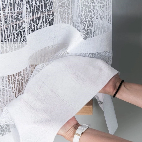 Firanka żakardowa w metrażu 018352 - wysokość 130cm