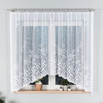 Firanka gotowa żakardowa WANDA / 300x160cm / kolor biały