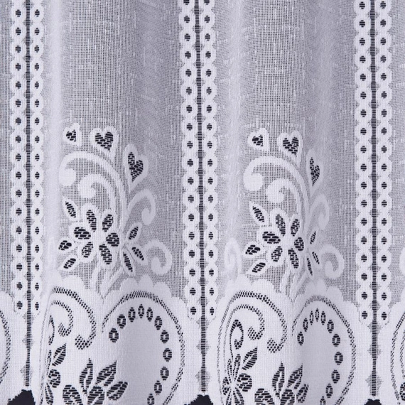 Zazdroska żakardowa 763012 / kolor biały / wysokość 95cm