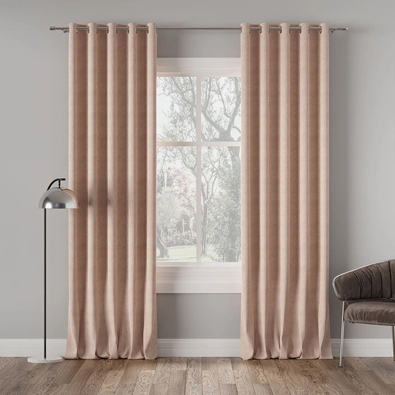 Tkanina zasłonowa MILAS / kolor 004 (beżowy) / kupon 120x280cm