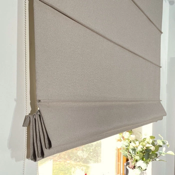 Roleta rzymska Melange / szarobeżowa 13 / szyta na wymiar