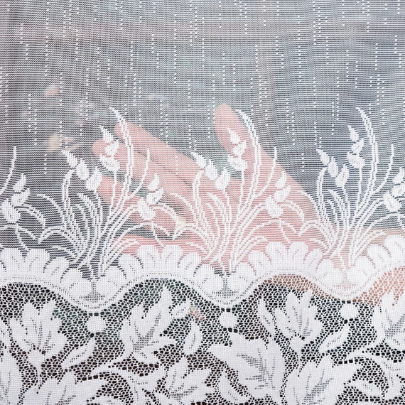 Firanka żakardowa na metry 018864 / kolor biały / kupon 220x250cm