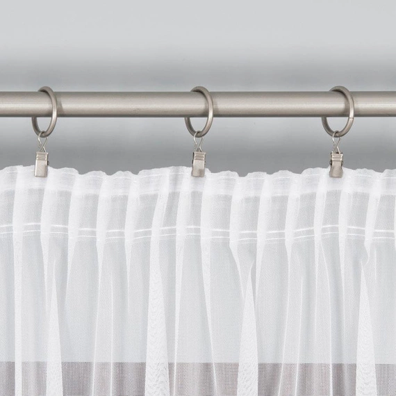 Firanka haftowana 725369 / kolor biały / wysokość 250cm