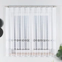 Firanka z aplikacją z wzorem pasowym 008897 / kolor biały / wysokość 160cm