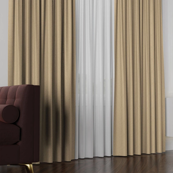 Tkanina zasłonowa na metry Lukrecja / wysokość 310cm / kolor 009 kawowy