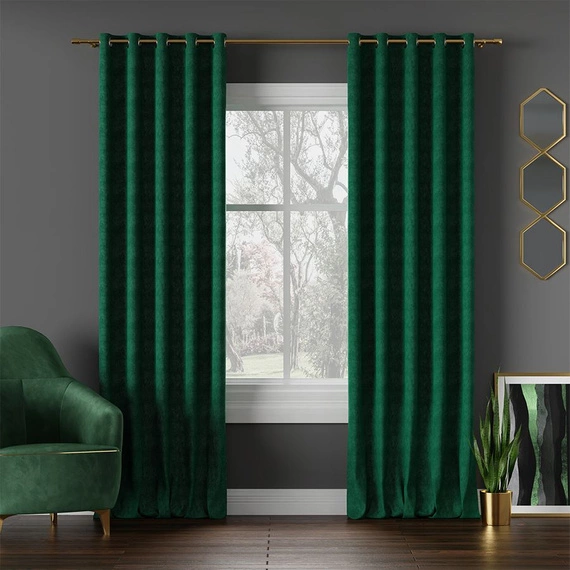 Tkanina zasłonowa MILAS / wys 290cm / kolor 788 (szmaragdowy)