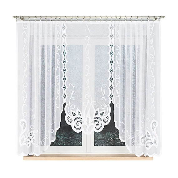 Firanka gotowa żakardowa EWELINA / 300x160cm / kolor biały