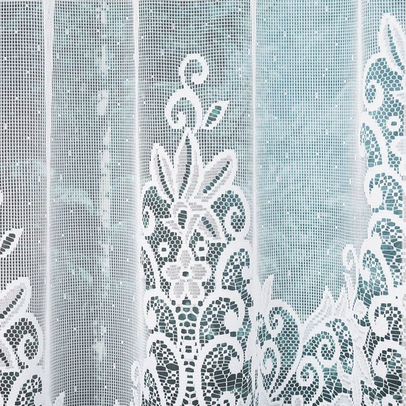 Firanka gotowa żakardowa 004304 / 330x120cm / kolor biały