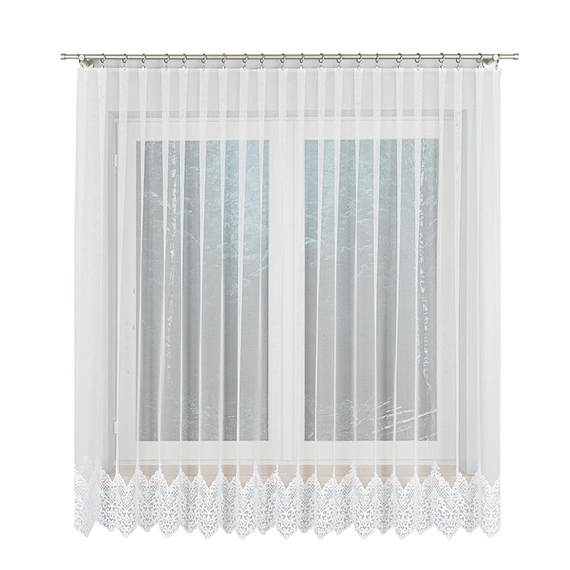 Firanka haftowana na metry 241736 / kolor biały / wysokość 180cm