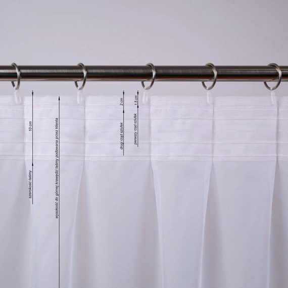 Usługa uszycia firanki(zasłony) na taśmie układającej ADO (1:1,5)