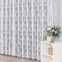 Firanka żakardowa 090375 / kolor biały / kupon 200x250cm