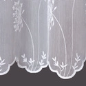 Firanka haftowana 053801 / kolor biały / wysokość 160cm