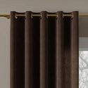 Tkanina zasłonowa MILAS / wysokość 290cm / kolor 012 (ciemny brąz)