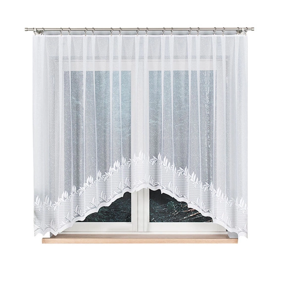 Firanka gotowa żakardowa KAMELIA / 310x160cm / kolor biały