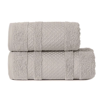 LIONEL Ręcznik, 70x140cm, kolor 712 jasny szary ze srebrną bordiurą LIONEL/RB0/712/070140/1