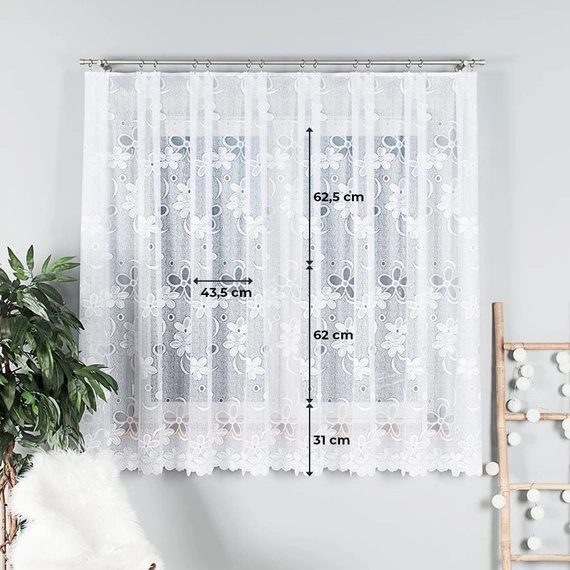 Firanka żakardowa w metrażu 049885 / kupon 170x180cm