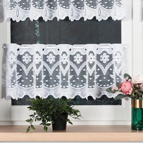 Zazdroska żakardowa 004421 / kolor biały / wysokość 30cm