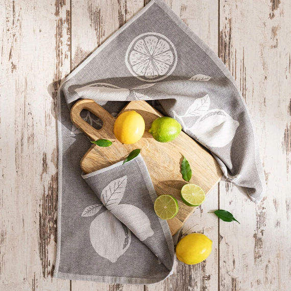 CYTRYNKA Ścierka kuchenna, rozmiar 50x70cm, kolor szary 001