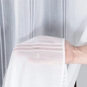 Firanka fantazyjna w pasy 018234 / kolor biały / wysokość 290cm