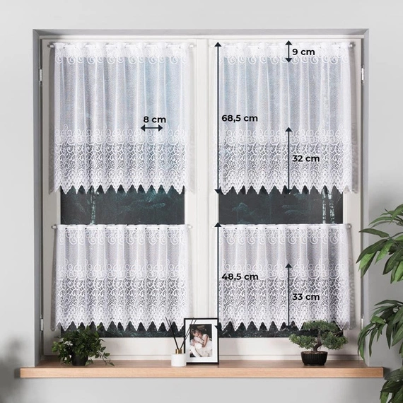 Firanka żakardowa w metrażu 001539 / wysokość 50cm