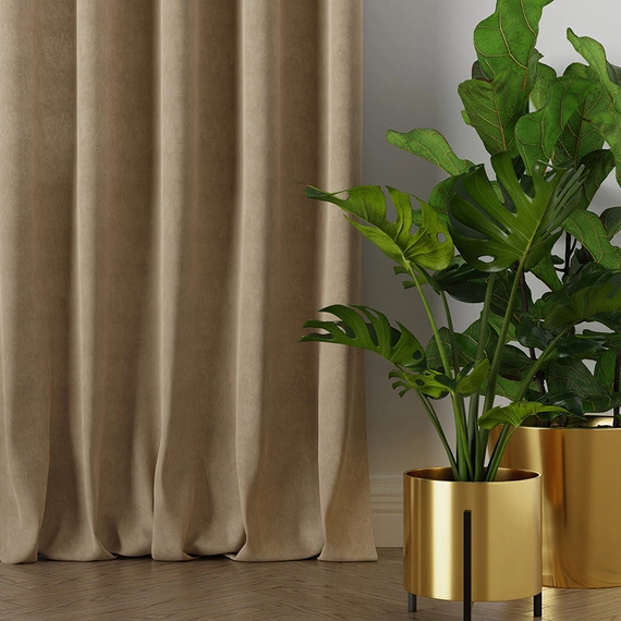 Tkanina zasłonowa MILAS / kolor 009 (piaskowy) / kupon 135x290cm