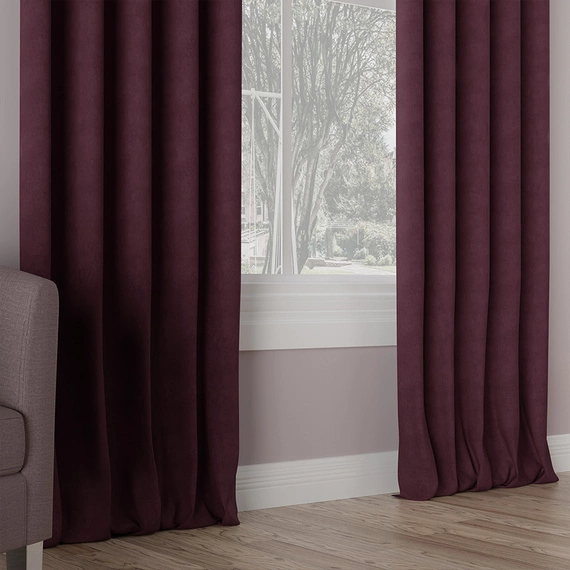Tkanina zasłonowa MILAS / wysokość 290cm / kolor 030 (bordowy)