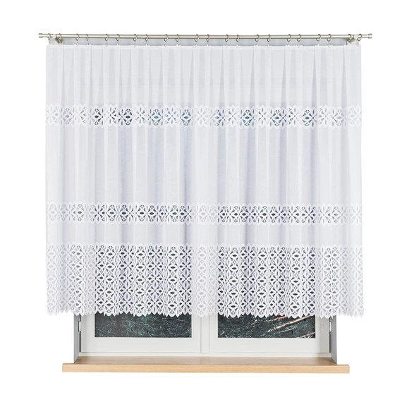 Firanka żakardowa na metry 018869 / kolor biały / kupon 160x140cm