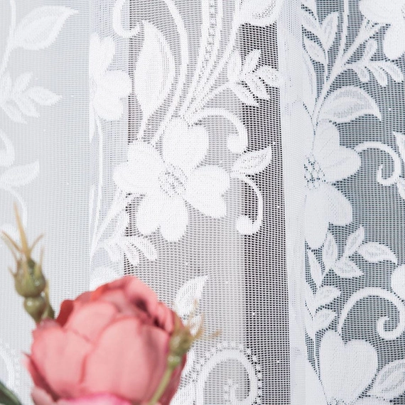 Firanka gotowa żakardowa LUDWIKA / 310x160cm / kolor biały