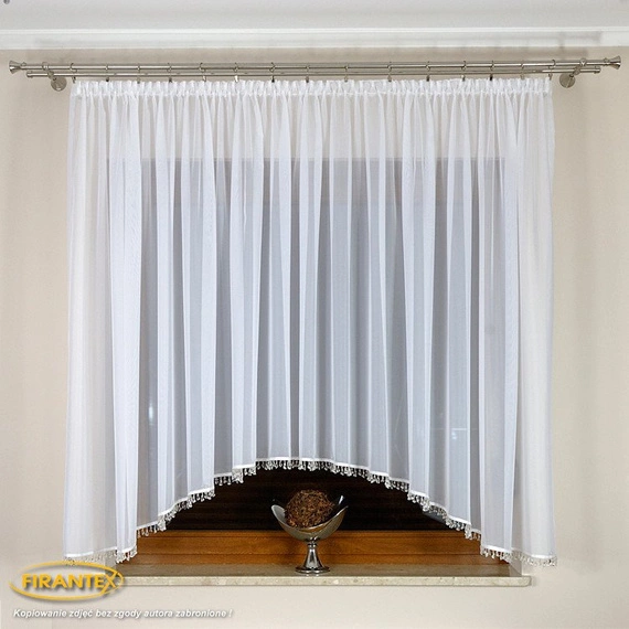 Firanka z kryształkami / Woal / szyta na wymiar