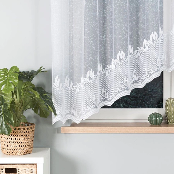 Firanka gotowa żakardowa KAMELIA / 310x160cm / kolor biały