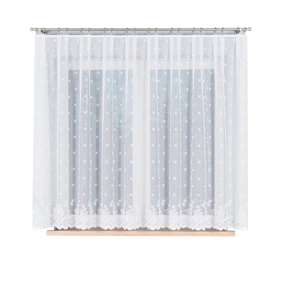 Firanka żakardowa 054160 / kolor biały / wysokość 170cm