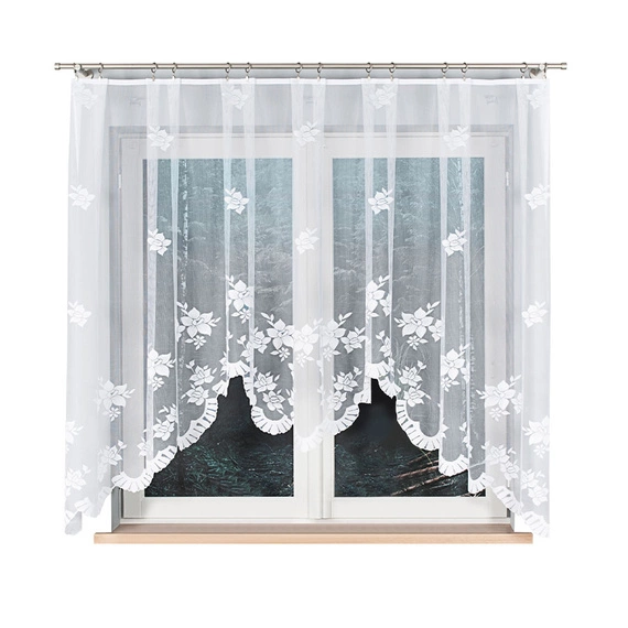 Firanka gotowa żakardowa IRENA / 310x160cm / kolor biały