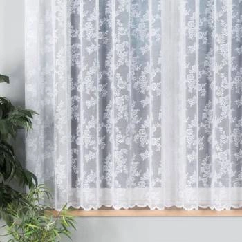 Firanka żakardowa 090375 / kolor biały / wysokość 160cm